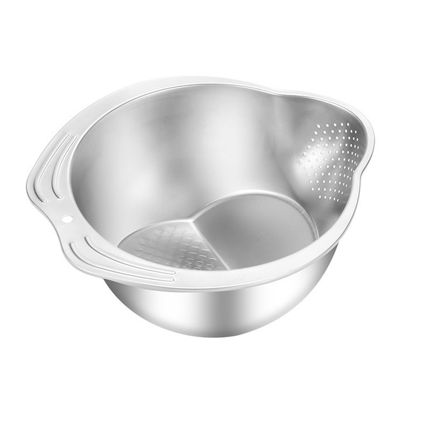 Rice Washing Strainer Bowl(Stainless Steel)